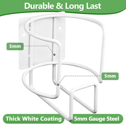 Wall-Mount Wipes Holder, Wipes Dispenser for Surface Cleaning Wipes, 5mm Steel Wire, Easy-Load Design with Strong Adhesive Backing (White, Small)