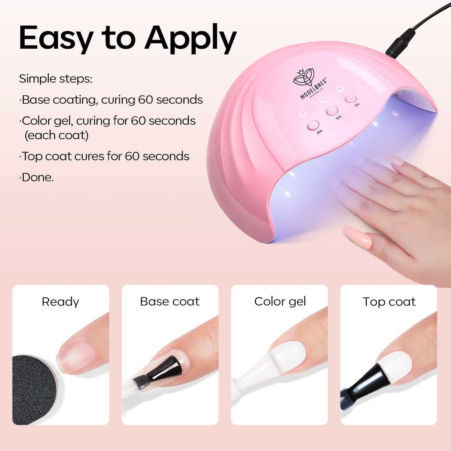 Modelones French Tip Tool- 6 Pcs Nail Stamp French Manicure Kit Suitable for DIY Together with Gel Nail Polish Art Tips Printing Tool Kit