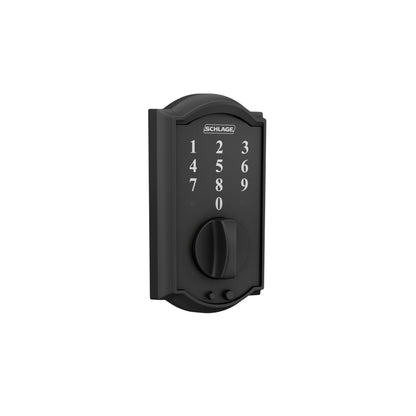 SCHLAGE BE375 CEN 622 Touch Keyless Touchscreen Electronic Deadbolt Lock, Matte Black
