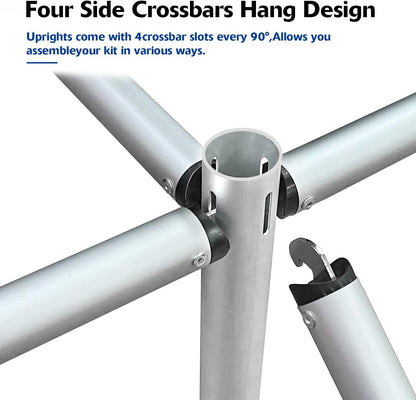 Hecis Heavy Duty Backdrop Stand, 10x20Ft Double Crossbar Pipe and Drape Stand Kit, Adjustable Banner Stand, Back Drop Stand for Party Event, Trade Shows & Wedding Decor