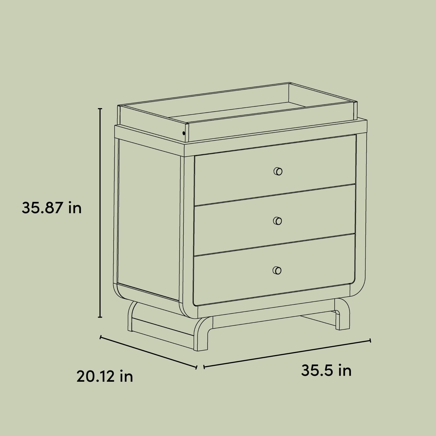 Storkcraft Santorini 3 Drawer Chest with Changing Topper (Hazelnut) – GREENGUARD Gold Certified, Award-Winning Premium Wood Dresser for Baby & Kids Bedroom with Interlocking Drawer System