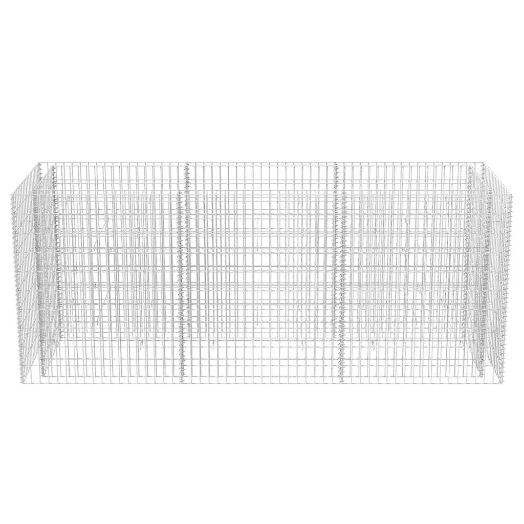 hliofuir Galvanized Steel Large Raised Garden Bed 106.3"x106.3"x39.4", Silver Rectangular Planter Box for Outdoor Vegetables, Flowers & Herbs