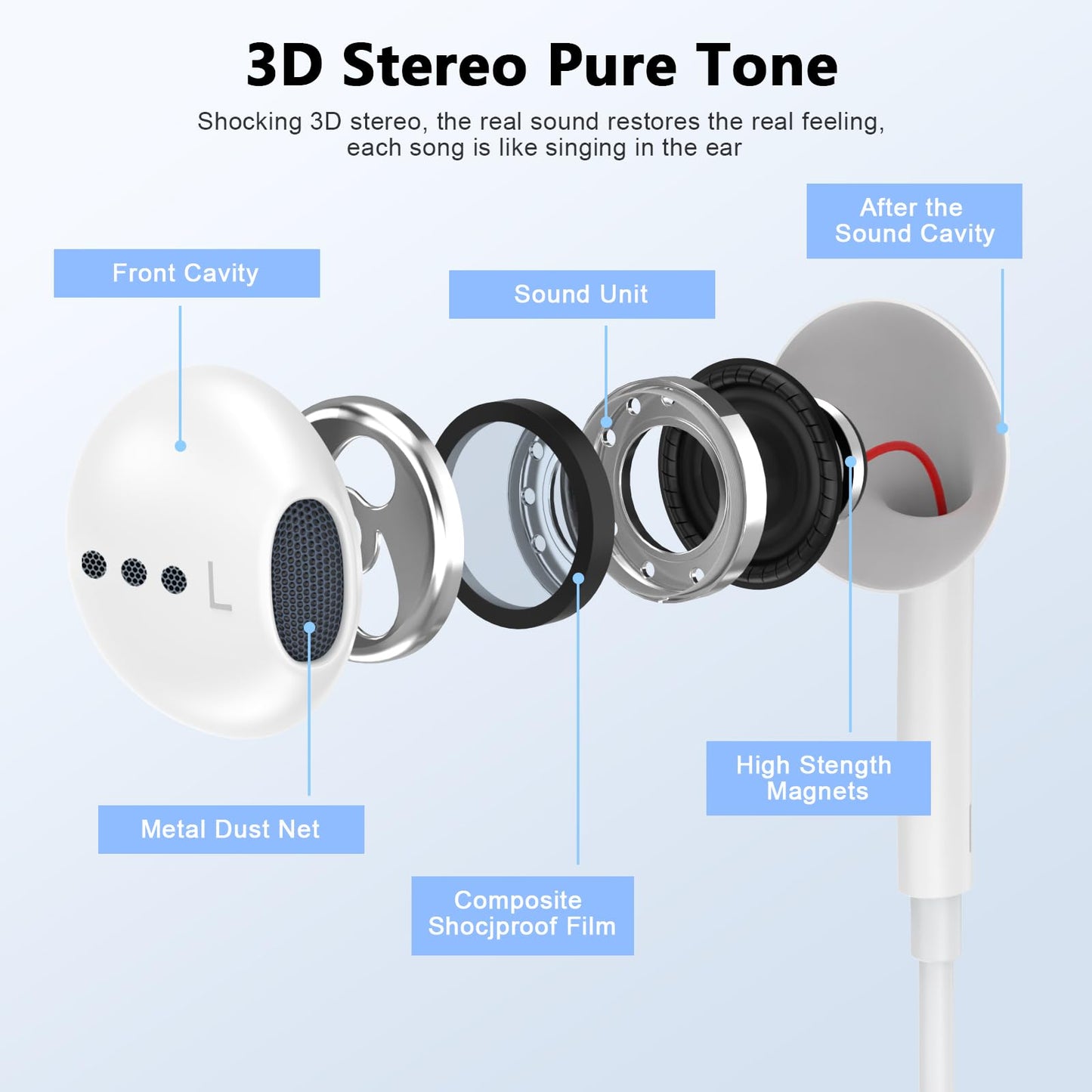 2 Pack USB C Headphones for iPhone 17 16 15, Type C Earphones with Microphone & Remote Control Noise Cancelling Wired Earbuds USB C for iPhone 17 16 15 Pro Max, iPad Pro, Galaxy S25 S24 Ultra, Pixel 9