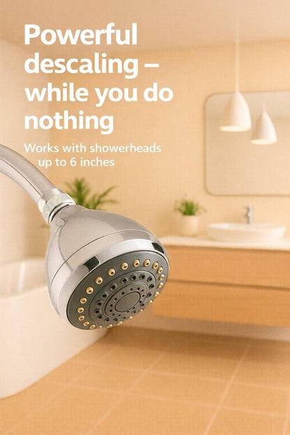 NoScale Pro Shower Head Descaling Kit – Cleaner for Shower Heads Only – Removes Limescale, Calcium & Hard Water Deposits – Eco-Friendly Vinegar & Citric Acid Formula with Tools – Made in USA