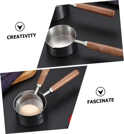 Small Pot with Pour Spout, Chocolate Melting Pot, Mini Frying Pan, Stainless Steel Small Steamer