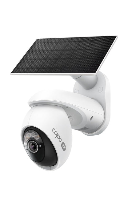 Tapo 4K Outdoor Pan/Tilt Wireless Security Camera - Battery with Solar Charging, 360° Motion Track, 24/7 Capture, Person/Vehicle Detection, Subscription-Free Local Storage or Optional Cloud, C660 KIT