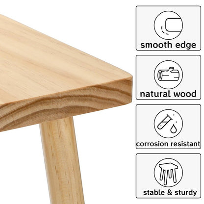 Goaste 9.5 Inch Wooden Step Stool, Solid Square Sitting Stools for Adults Kids, Multi-Purpose Short Chair Perfect Matched Sensory Table, 4-Legged Small Foot Rest Stool for Playroom, Kitchen, Bedroom