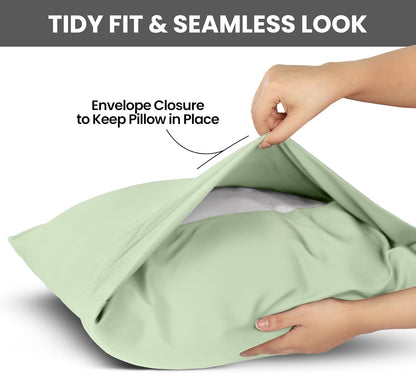 Utopia Bedding King Pillow Cases - Soft Brushed Microfiber - 2 Pack, 20 X 40 Inches, Sage Color