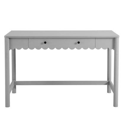 Modway Emmeline Scallop Desk in Light Gray
