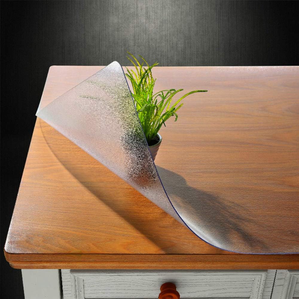 13 16 Inch 1.5mm NECAUX x Thick Frosted Table Protector, Rectangular Durable Oil Proof Water Resistant Crystal Soft