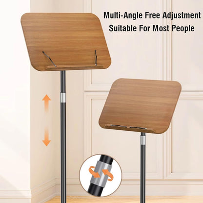 EYPKPL Pulpits Churches Floor-Standing Podium Wooden Tabletop Lecterns Height-Adjustable Tilting Tabletop with Edge Stop Podium Stand Small Pulpits Use Anywhere