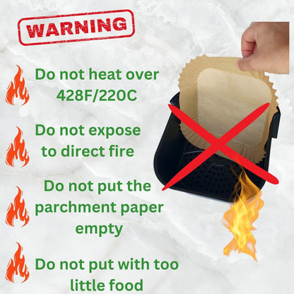 Air Fryer Liners Disposable, Non Stick Parchment Paper for Baking, 100 Pcs Square 7.9"