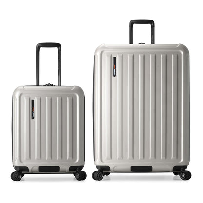 Traveler's Choice Art of Travel Hardside Expandable Luggage with Spinner Wheels, Silver