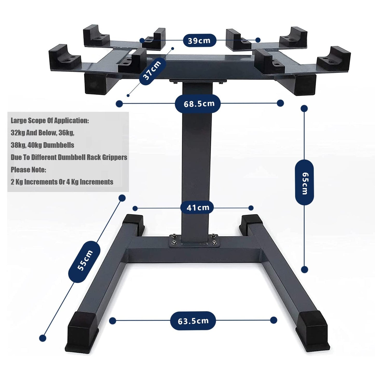 EHVYBDX Dumbbell Rack Stand,Adjustable Kettlebell Dumbbell Stand Can Hold 20-45kg, Steel Dumbbell Bench Suitable for Home Gym