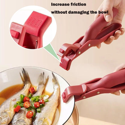 Multi-Purpose Anti-Scald Bowl Holder Clip for Kitchen, Silicone Anti-Slip Clip for Dishes, Pots, Bowls