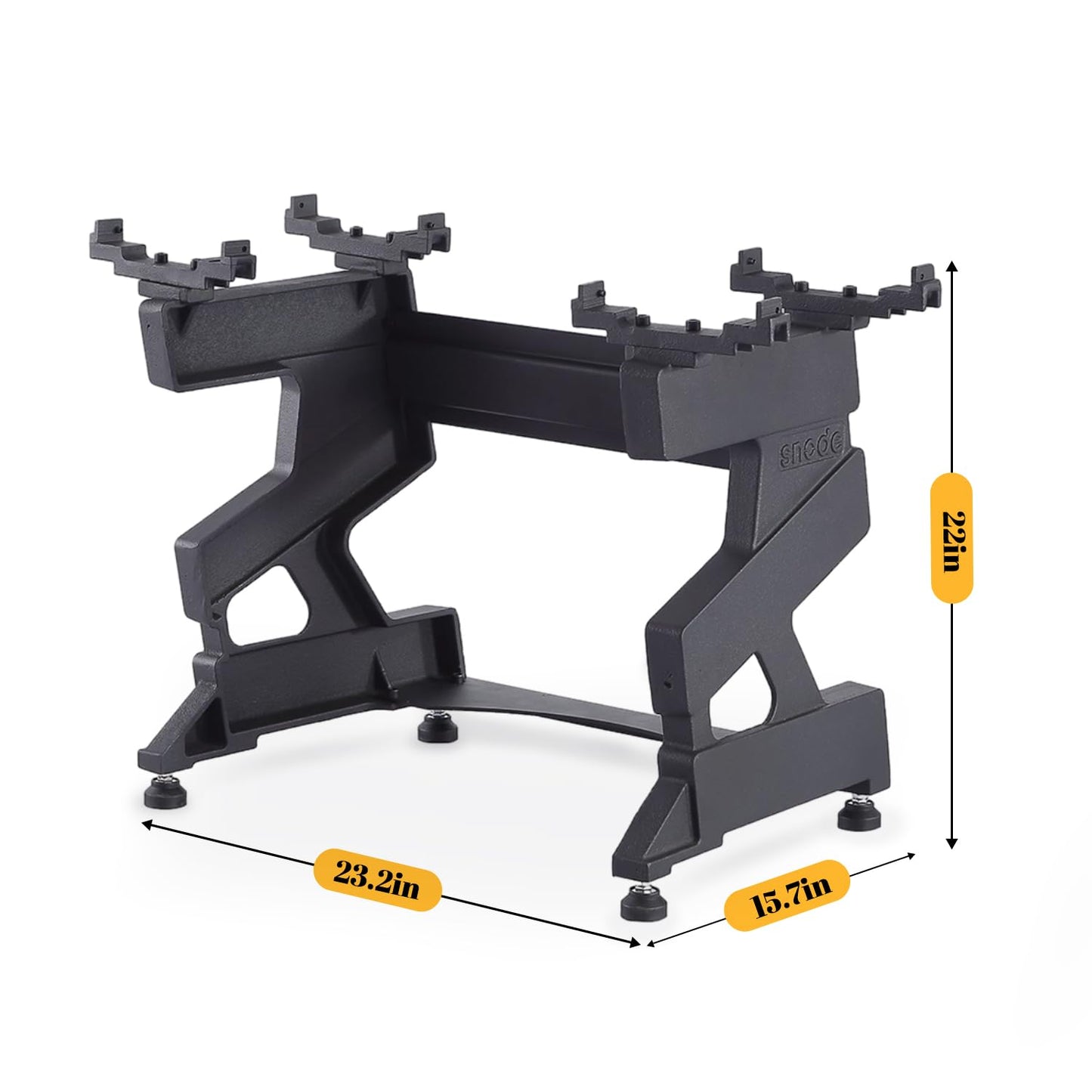 SNODE AD80 Adjustable Dumbbell Set 80LBS (Pair) with Dumbbell Rack, Strength Equipment for Home Gym for Men and Women