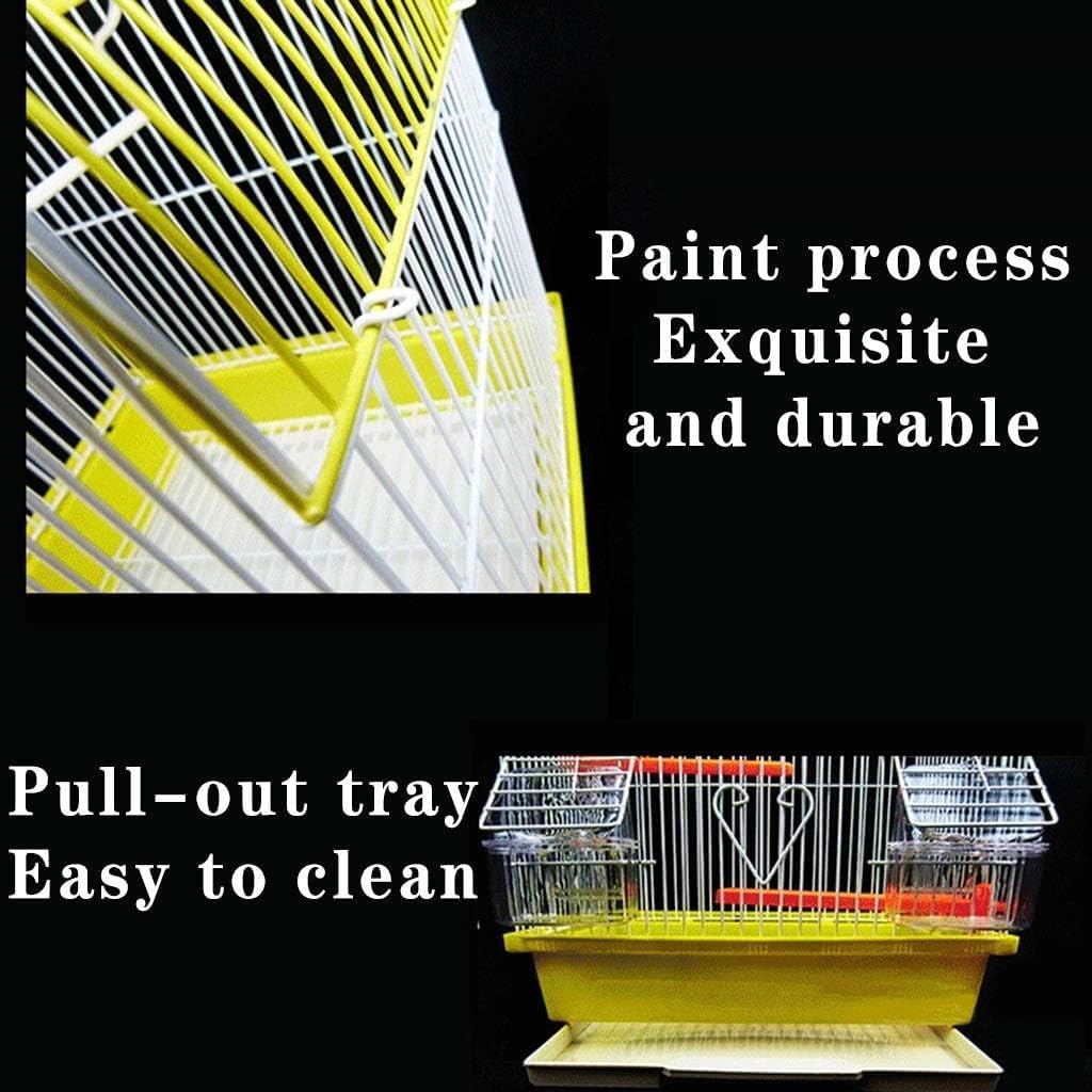 Professional Birdcage Pet Supplies Bird Carrier Gardening Decor Parrot Cages for Large Birds, Household Large Parrot Cage, House-Shaped Decorative Bird Cage, Parakeet Love Bird Pearl Bird (Yellow )