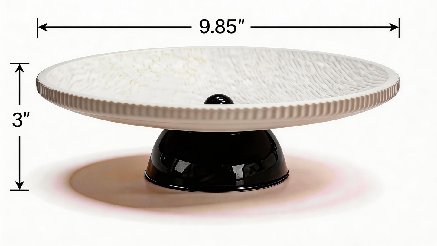 Junsalee 2 Pack Fruit Bowl with Draining Holes, 10" Large Fruit Basket with Multifunctional Removable Pedestal, Decorative Fruit Bowl for Table Countertop, Fruit and Vegetable Holder, White&Black