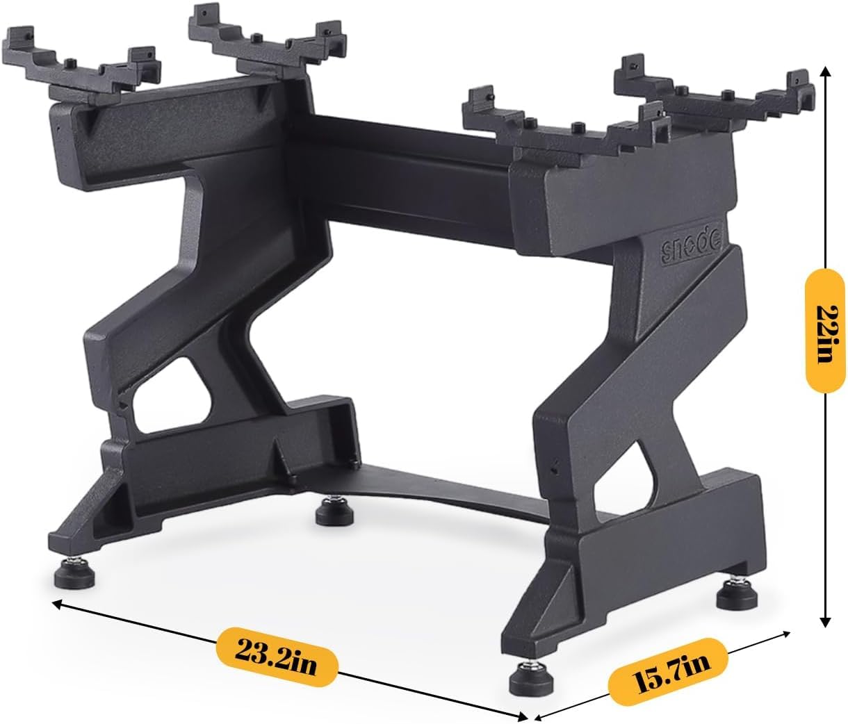 SNODE AD80 Adjustable Dumbbell Set 80LBS (Pair) with 10lb additional plates and Dumbbell Rack, Strength Equipment for Home Gym for Men and Women