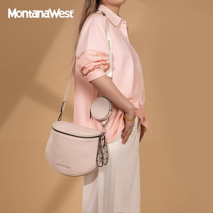 Montana West Large Crossbody Bags for Women Bum Bag Sling Purse with Adjustable Strap
