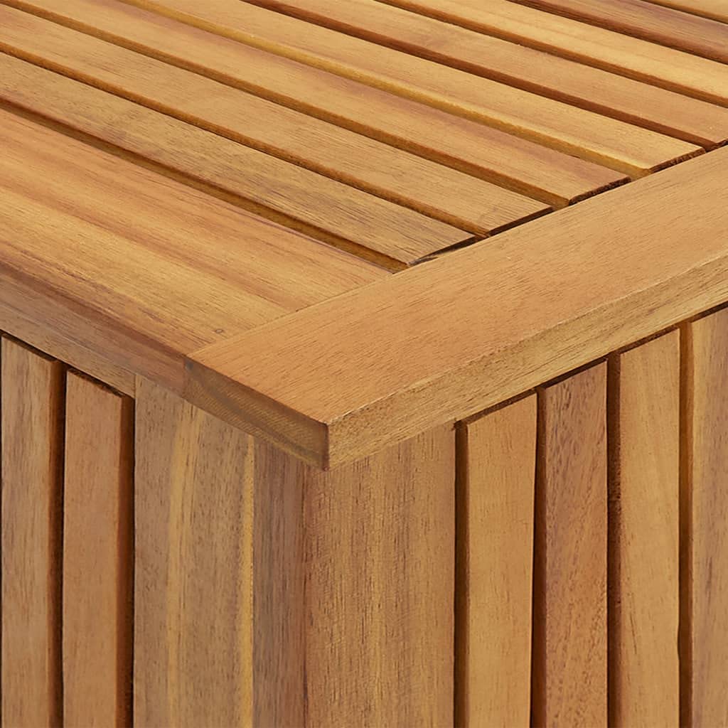 Fregramei Acacia Wood Patio Storage Box, Outdoor Storage Container, Wooden Portable Deck Box & Outdoor Container for Patio Garden Pool Yard, 23.6"x19.7"x22.8" Solid Wood Acacia,-164