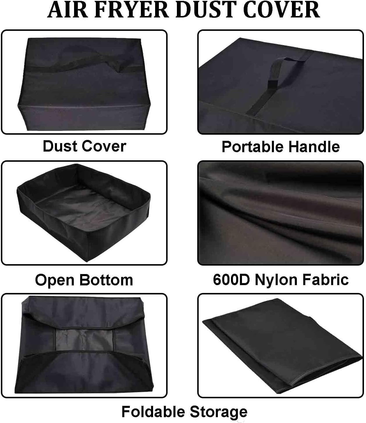 Heavy Duty Air Fryer Cover, Waterproof Dust-proof Case Compatible with COSORI Dual Basket Air Fryer 9 Qt