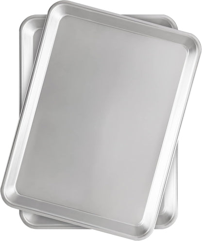 Fat Daddio's Natural Aluminum Quarter Sheet Pan - 2-Pack for Baking