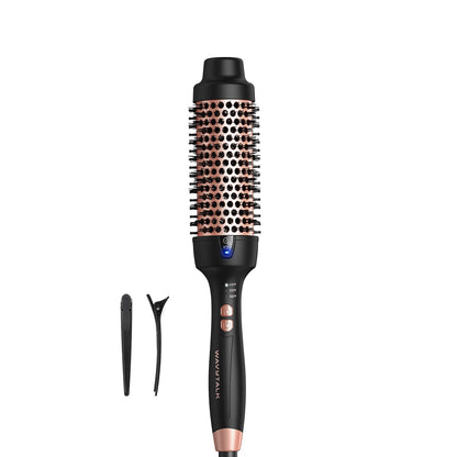 Wavytalk Updated Version Thermal Brush, 1.5 Inch Negative Ion Blowout Express Thermal Round Brush Creates Salon-Quality Blowouts, lonic Frizz Reduction Makes Hair Shinier & Smoother (Millennial Pink)
