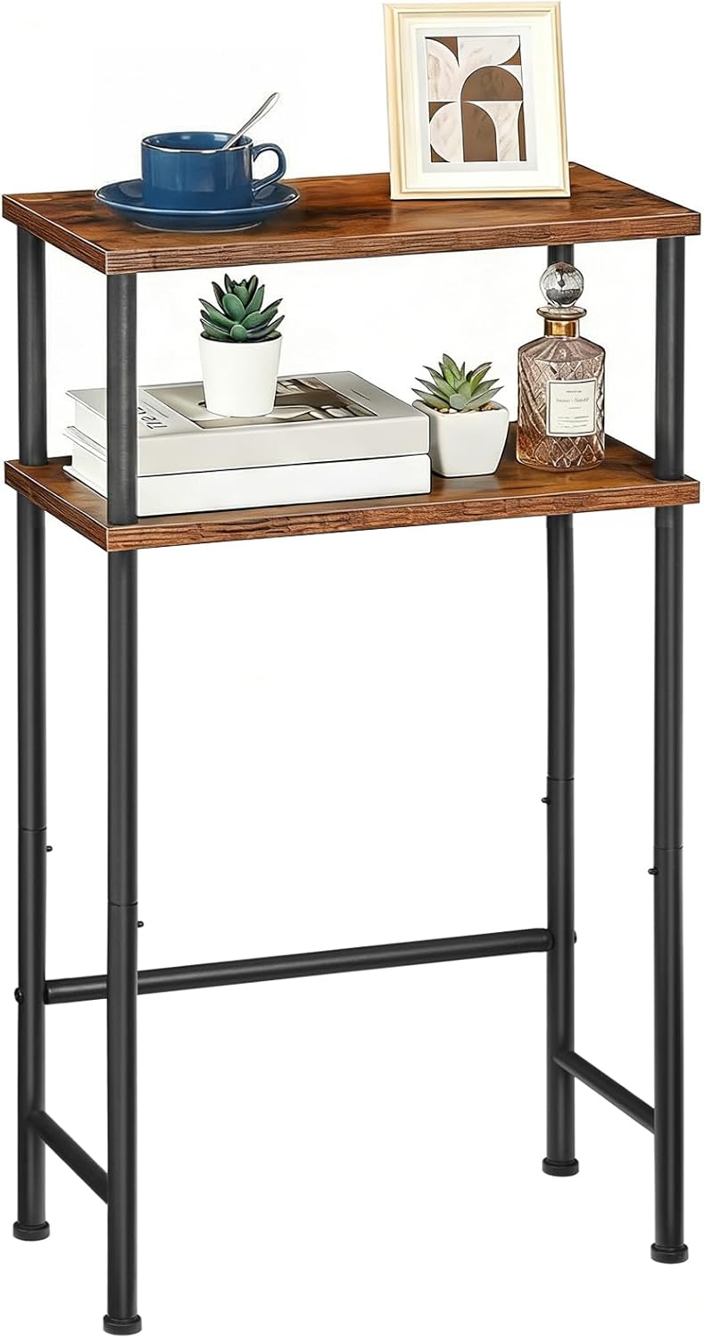 15.7" 2 BF40XG01 HOOBRO Narrow Console Table for Small Space, Entryway Table with Storage, Sofa Table with Shelves