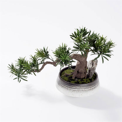 GRFIT Artificial Bonsai Ornaments with Simulation Plants for Hotel Studio, Zen Tea Table Decoration, Luxury Bonsai Artificial Tree Plant