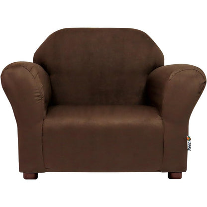 Roundy Toddler Armchair with Soft Microsuede Upholstery Durable Wooden Frame, Ergonomic Design, Fully Assembled, Comfortable Kids Chair for Ages 2-5, Ideal for Bedroom, Playroom & Daycare Use.