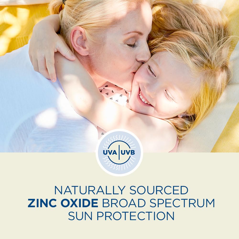 Coppertone Pure and Simple Zinc Oxide Mineral Sunscreen Lotion SPF 50, Water Resistant Sunscreen for Sensitive Skin, Hypoallergenic and Fragrance Free, 6 Fl Oz Bottle