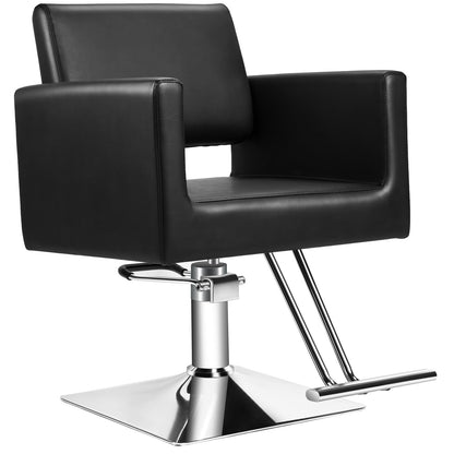 OUTMASTER Barber Salon Hairdresser Chair - Capacity 330 Lbs with Heavy Duty Hydraulic Pump, 360° Swivel Adjustable Spa Beauty Equipment, Hair Stylist Women Man for Barbershop,Home (Black)