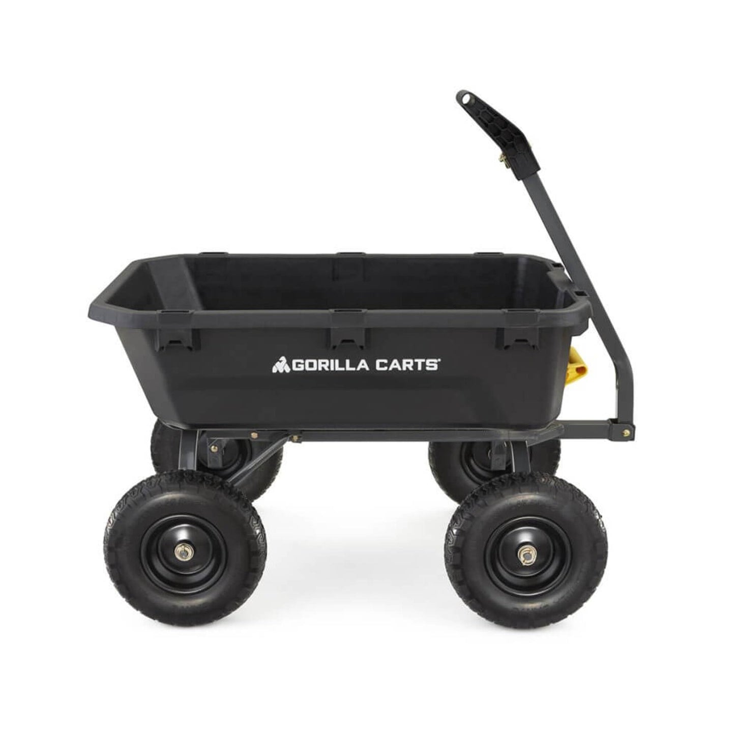 Gorilla Carts 7GCG-NF Heavy-Duty Poly Dump Garden Cart with No-Flat Tires, 7 Cubic Feet, 1200-Pound Capacity, Black, Amazon Exclusive
