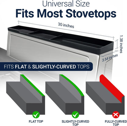 6 Silicone Magnetic Over the Stove Shelf for Back of Stove - Magnetic Stove Top Shelf and Over Stove Shelf, Over Oven