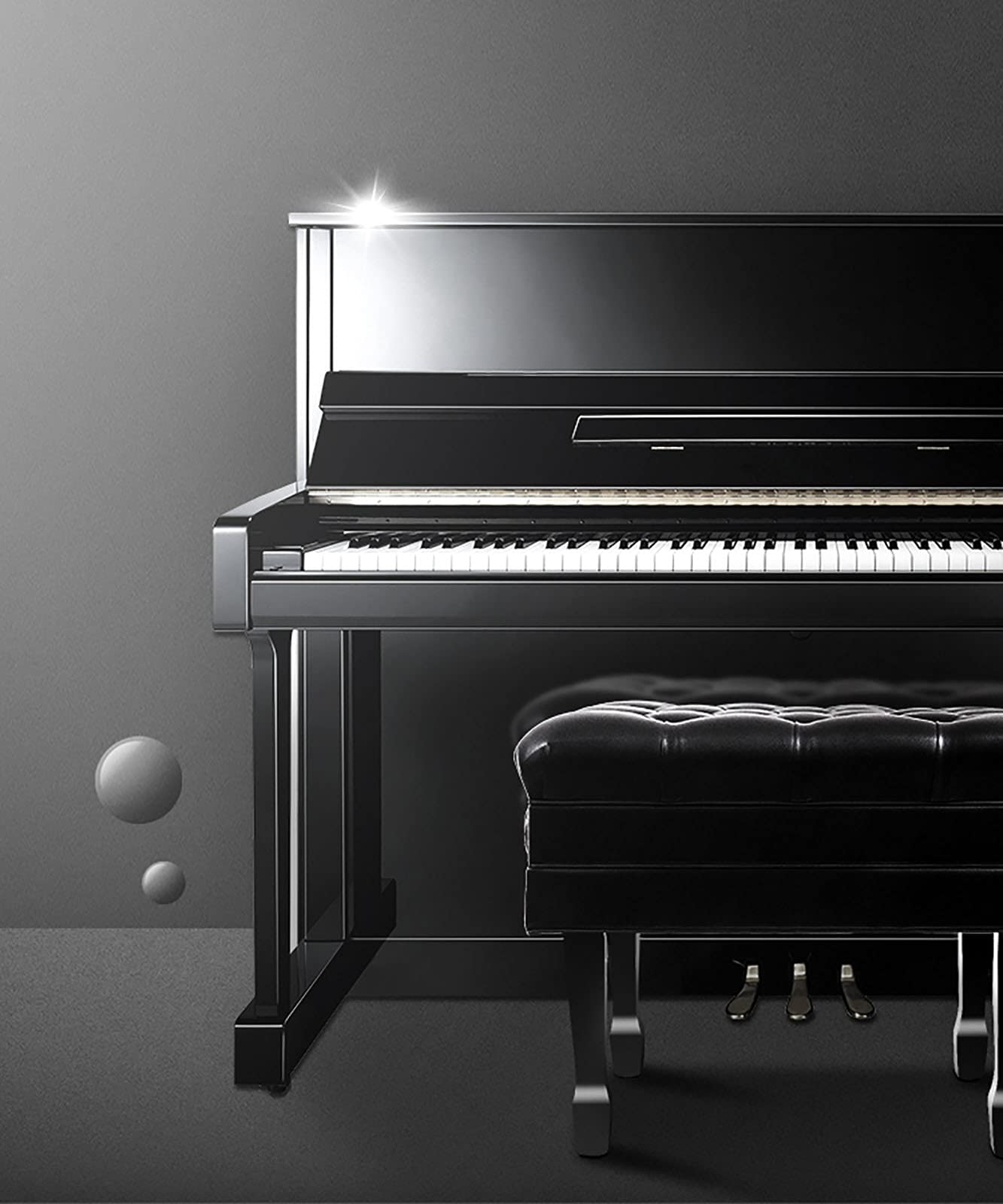 SDdPulse Leather Piano Bench Wooden Luxury Piano Bench,Soft Genuine Leather Piano Stool,with Waterproof Cushion and Strong Solid Wood Frame,200Kg Load Capacity,84 X 47 X 49-59Cm,Black