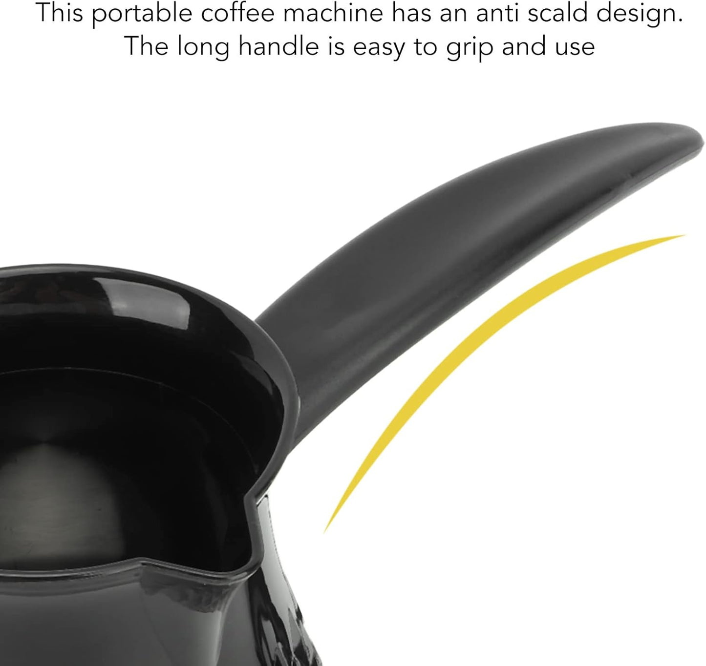 Even Heating Coffee Maker, Dual Anti-Scald Design, Removable Handle, 110V, 600ml