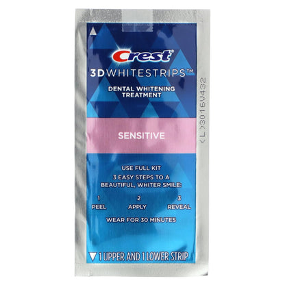 Crest 3D Whitestrips Sensitive At-Home Teeth Whitening Kit, 18 Treatments, Gently Removes 15 Years of Stains, Crest Whitestrips, Teeth Whitening Kit