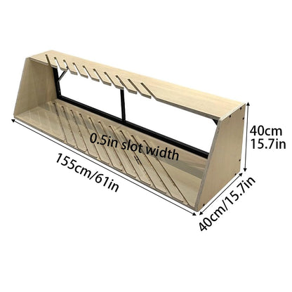 Tile Display Rack, Floor-Standing Large Wooden Sample Holder, Storage, Slotted Flooring Shelf, Capacity, Oblique Insertion for Vendors Retail Counter