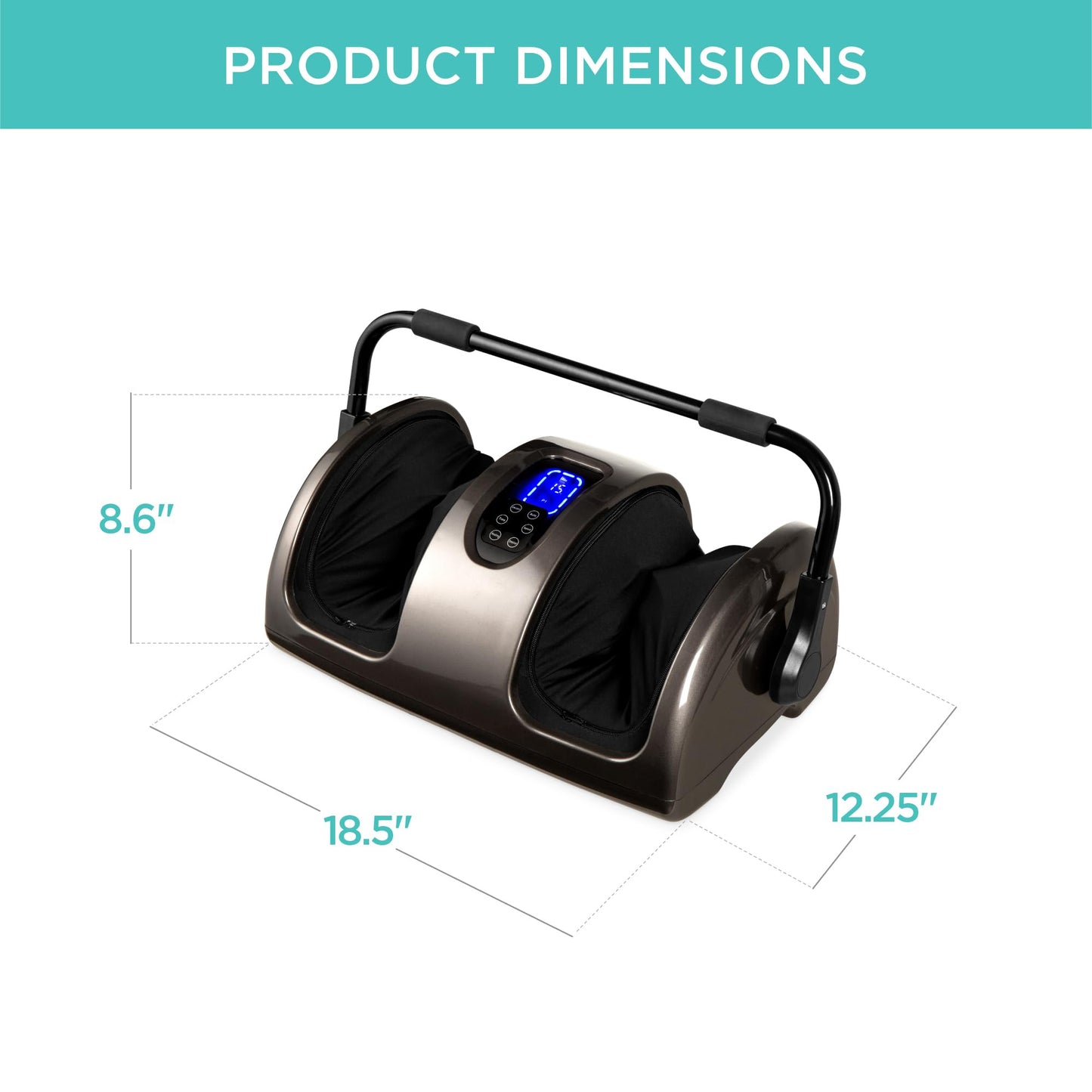 Best Choice Products Heated Shiatsu Foot Massager for Pain Relief, Plantar Fasciitis, Neuropathy, Blood Circulation w/Compact Design - Burgundy