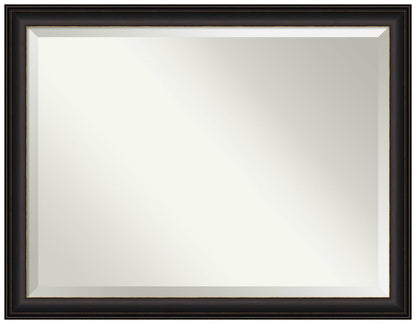 Amanti Art Bronze Wall Mirror 35x45 Trio Oil Rubbed Bronze Rectangle Bathroom Mirror for Wall Decor Living Room, X-Large Traditional Frame, Hangs Horizonally and Vertically, Bathroom Decor, Beveled