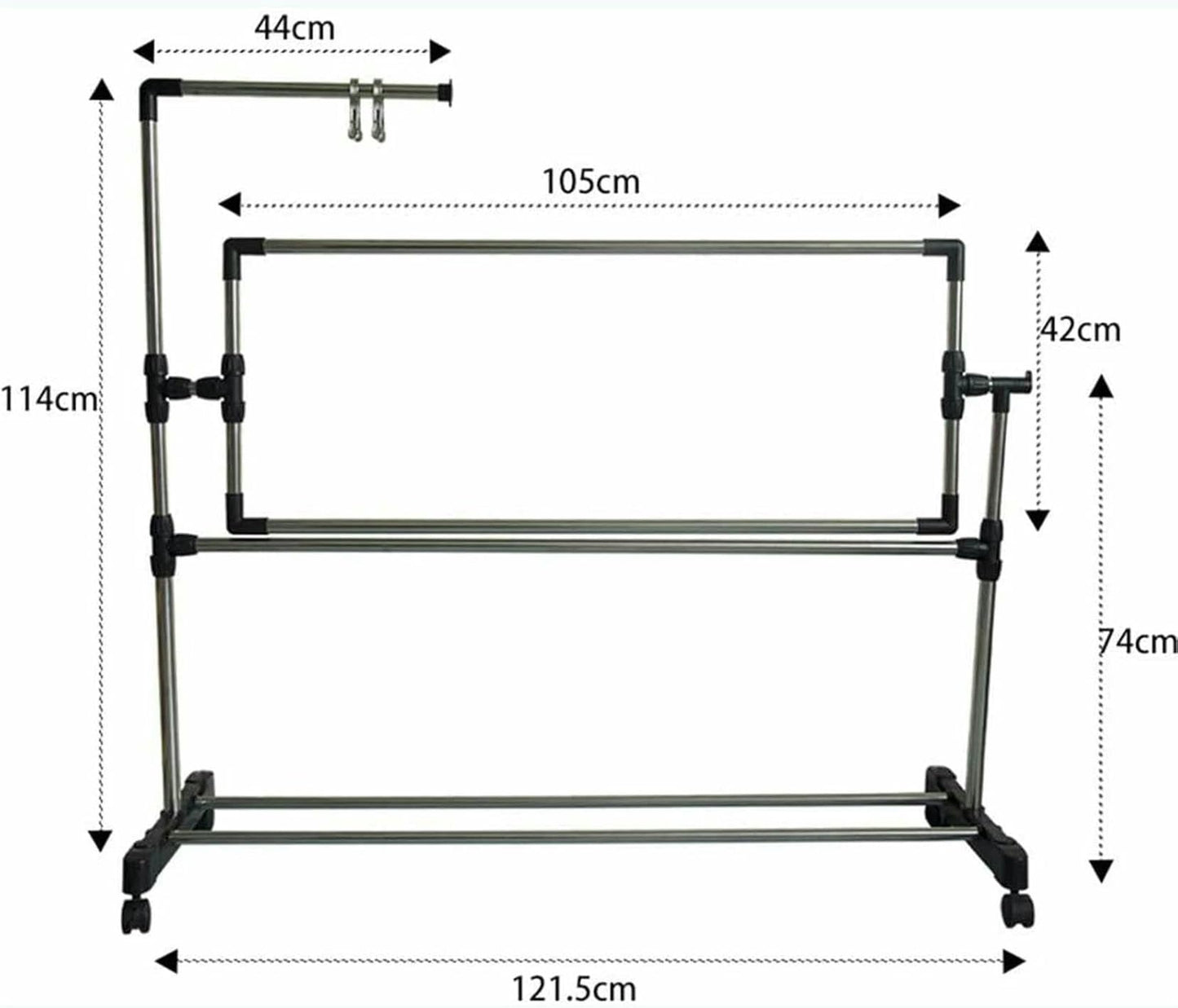Adjustable Needlework Floor Frame, for Embroidery and Cross Stitch, Standing Craft Stand and Lap Table for Sewing and Art, Convenient Holder for DIY Projects~/