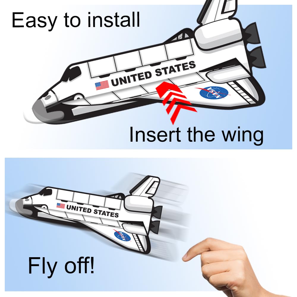 ArtCreativity Space Shuttle Gliders, Set of 24, Flying Toys for Boys & Girls, Made of Foam Material, Outdoor Toys for Children, Outer Space Party Favors for Kids, Great for Indoor & Outdoor Play