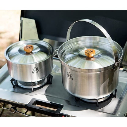 It likes KZ Premium camping outdoor Stainless Steel Clad Cook Set 6P
