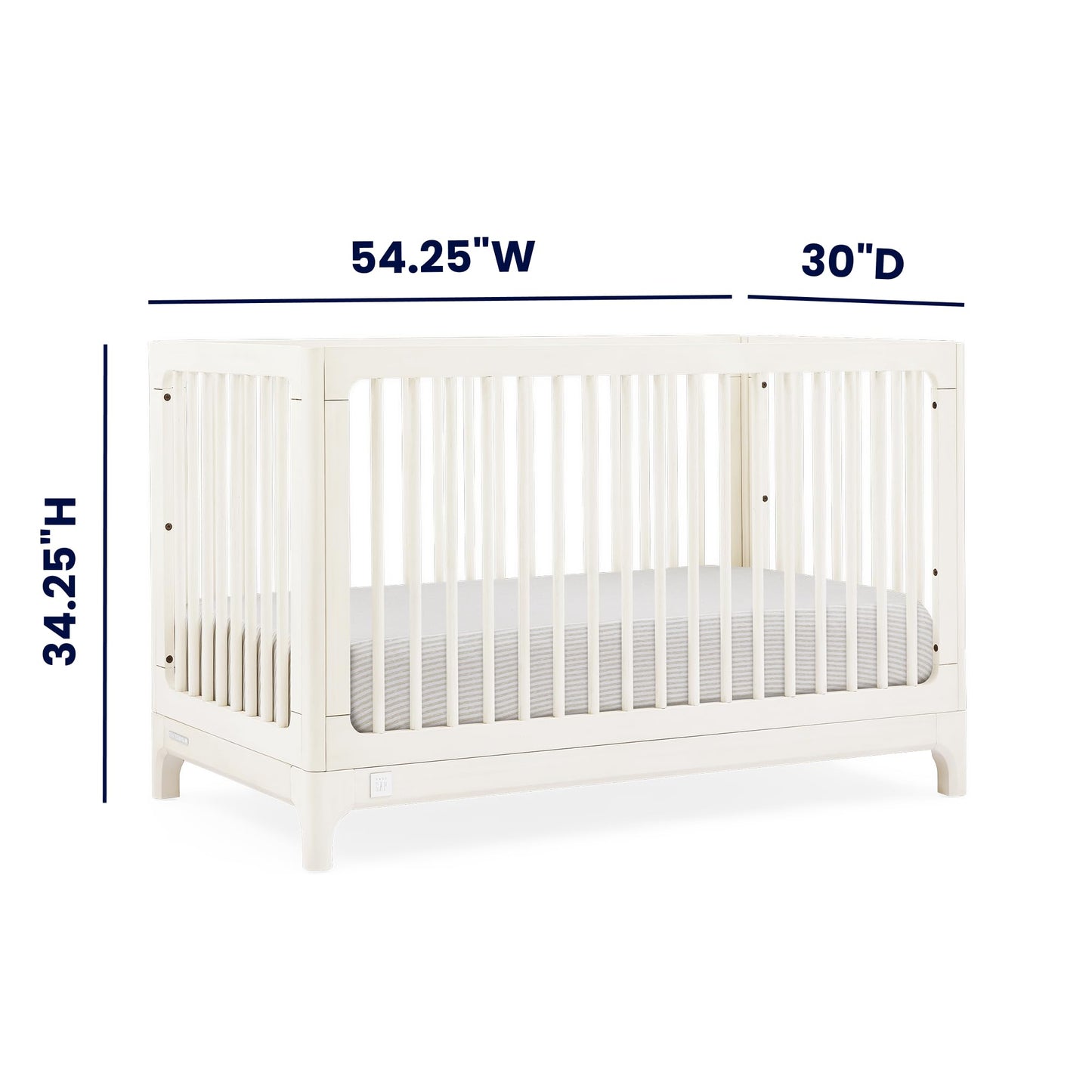 babyGap Wren 4-in-1 Convertible Crib by Delta Children - Greenguard Gold Certified, Antique White