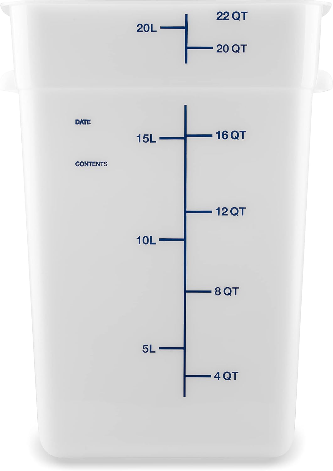 Carlisle FoodService Products Squares Square Food Storage Container, Stackable Design for Catering, 22 Quarts