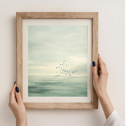 FUHYGU Diamond Painting Kits 2 Pack 9.8x11.8 Inches – Minimalist Ocean & Moon Seascape with Birds, DIY Full Drill Diamond Art for Adults Beginners, Aesthetic Coastal Wall Decor Home Gift