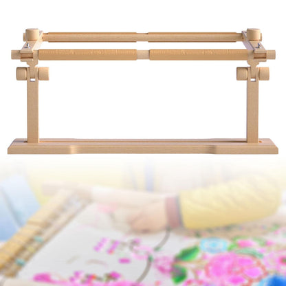 ELUKHT Cross Stitch Stand Table Hands Free Embroidery Stand Cross Stitch Frame for Handwork Quilt Frame for Hand Quilting Wooden Tapestry Frame