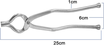 Stainless Steel Tongs/Utensil Holder with Handle, Smart Kitchen Tool for Cooking