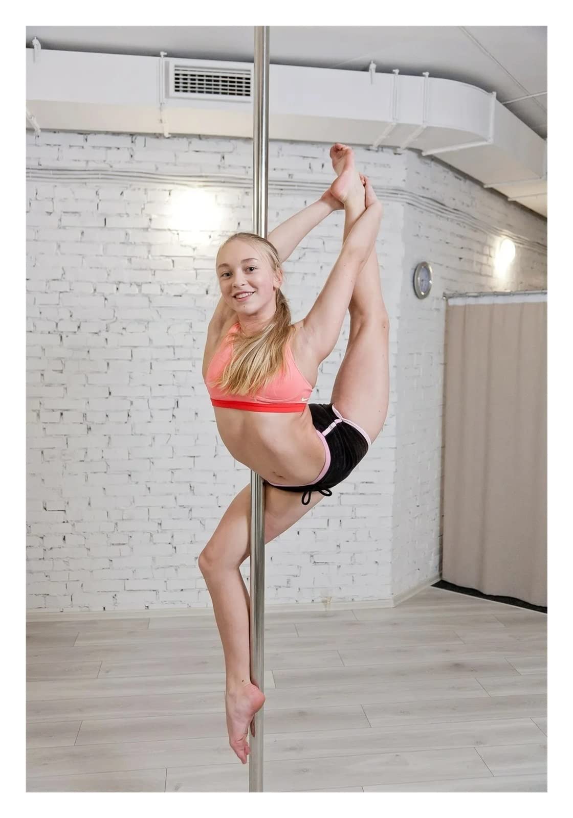 OREKPOT Spinning Pole Portable Removable Dance Pole for Kids - 40mm Portable Spinning Static Dancing Pole with Extension Pole for Home Apartment Club Exercise, Removabl，Silver 7.5FT 10FT/2.3M 3.05M